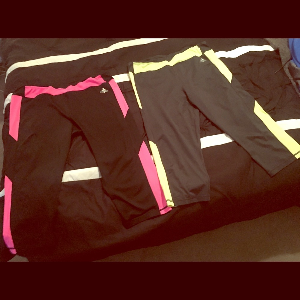 2 pairs of large adidas yoga pants
